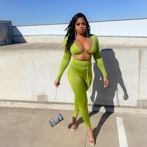 Lime green jumpsuit